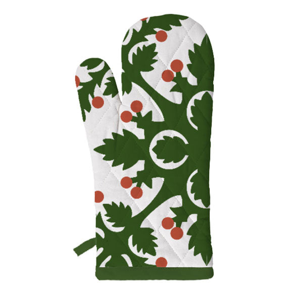 Green and Red Quilt Oven Mitt – SoHa Living
