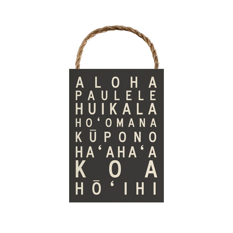 Hawaiian Values Words SoHa Living