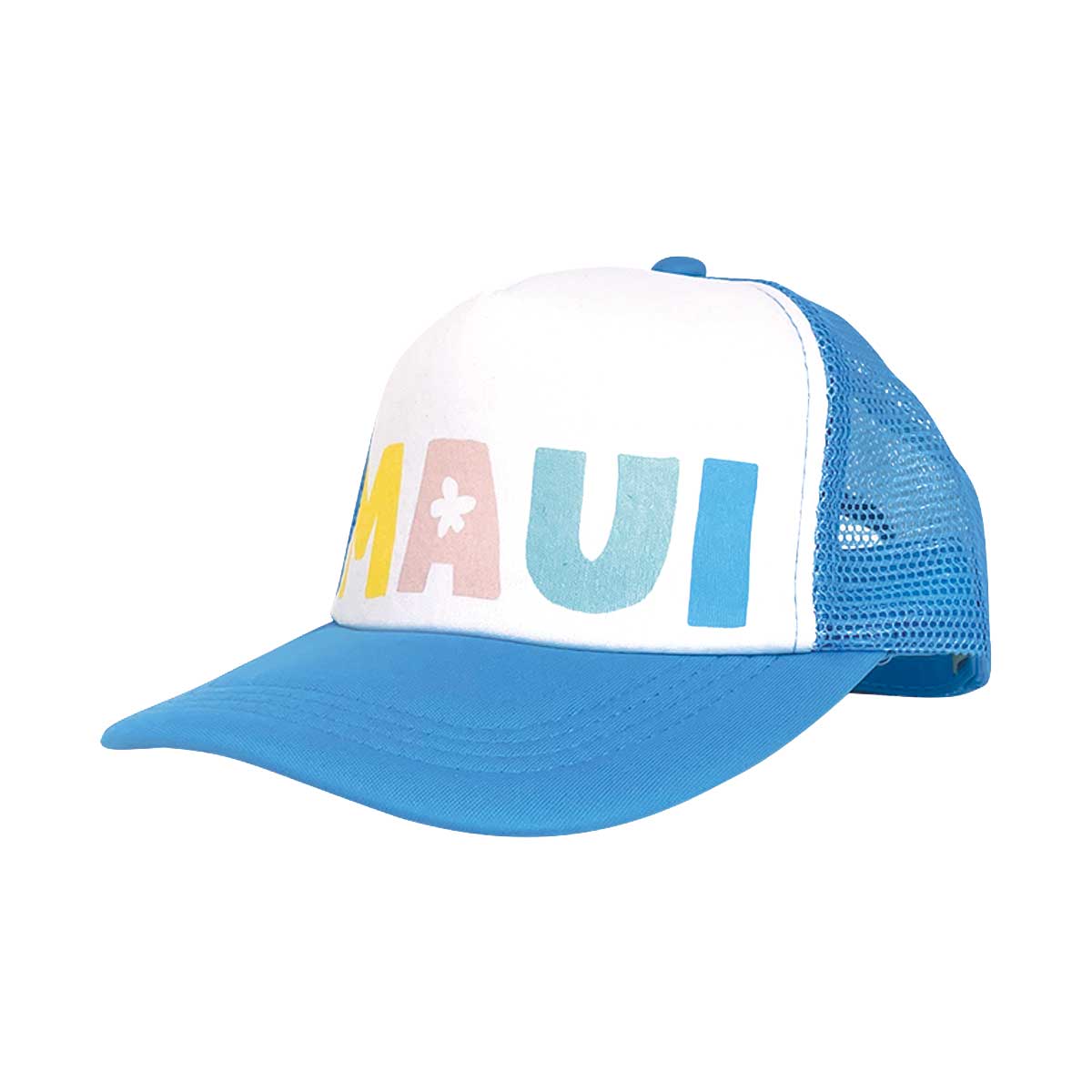★Wai Kei★ Pochaco Sticker Graphic Trucker Cap Sky Blue YKB MUSINSA公式 | WAI KEI Pochaco Sticker Graphic Trucker Cap