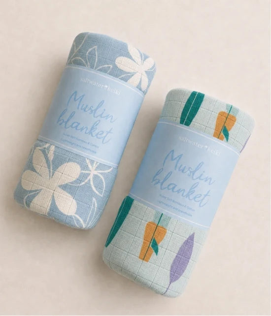 Saltwater Keiki Muslin Blankets