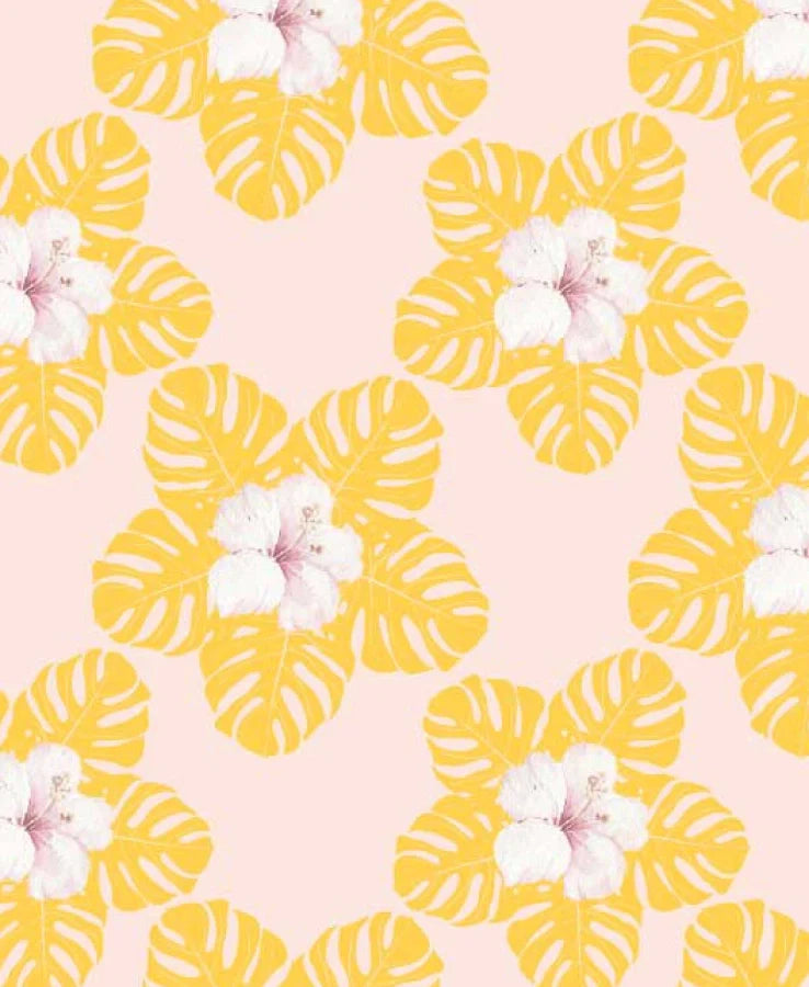 Monstera and Hibiscus Aloha