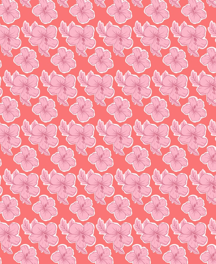 Hibiscus with Outlines