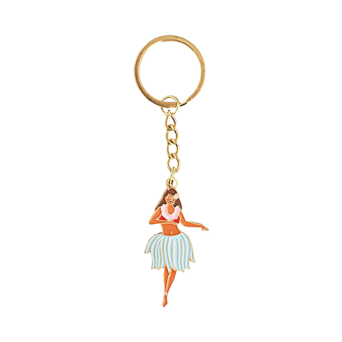 Hula Girl Dancer Enamel Keychain – SoHa Living