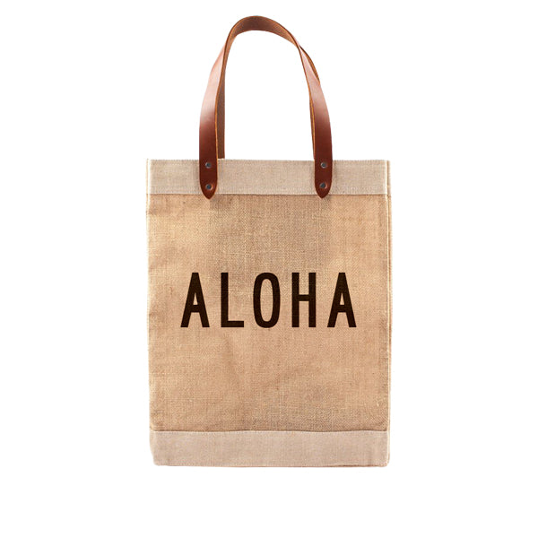 Market Tote Aloha (Black Lettering) – SoHa Living