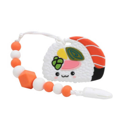Sushi Shape Silicone Teether with Pacifier Holder
