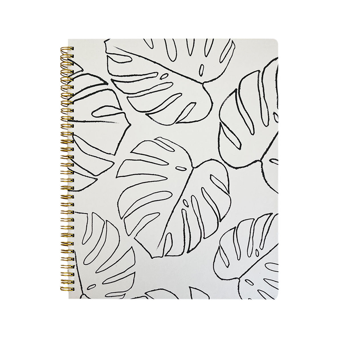 Monstera Outline Pattern Spiral Notebook – SoHa Living