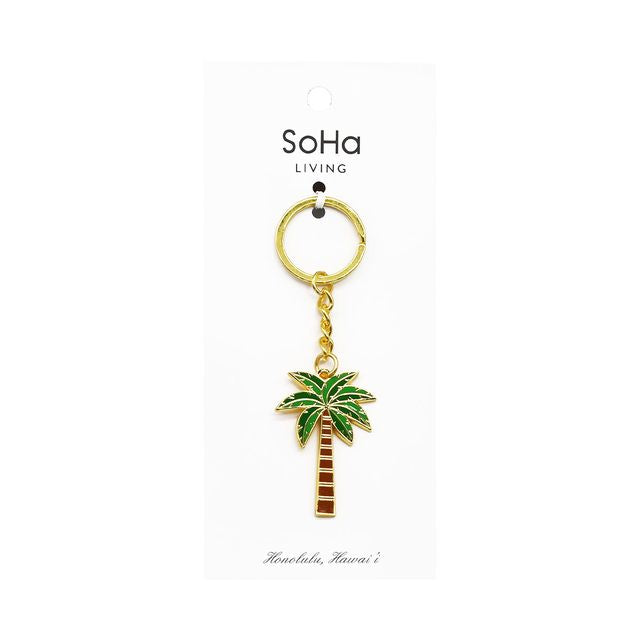 Palm Tree Enamel Keychain – SoHa Living Palm Tree Enamel Keychain – SoHa Living