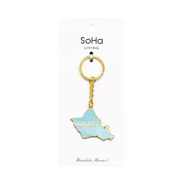 Oahu Island Enamel Keychain – SoHa Living