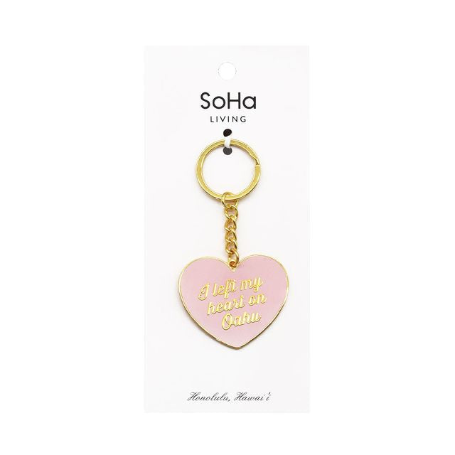 Left My Heart on Oahu Enamel Keychain – SoHa Living