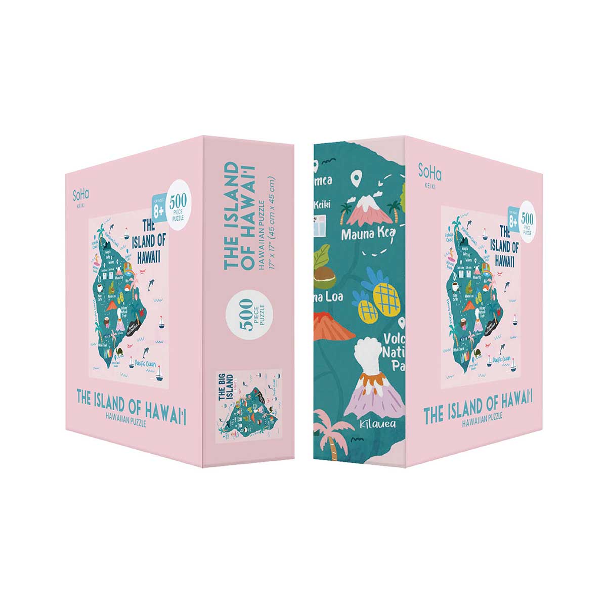 The Island of Hawaii Map Square Puzzle, 500pcs – SoHa Living