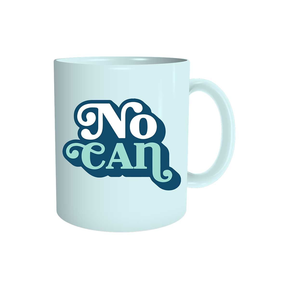 11oz No Can Ceramic Mug, Aqua