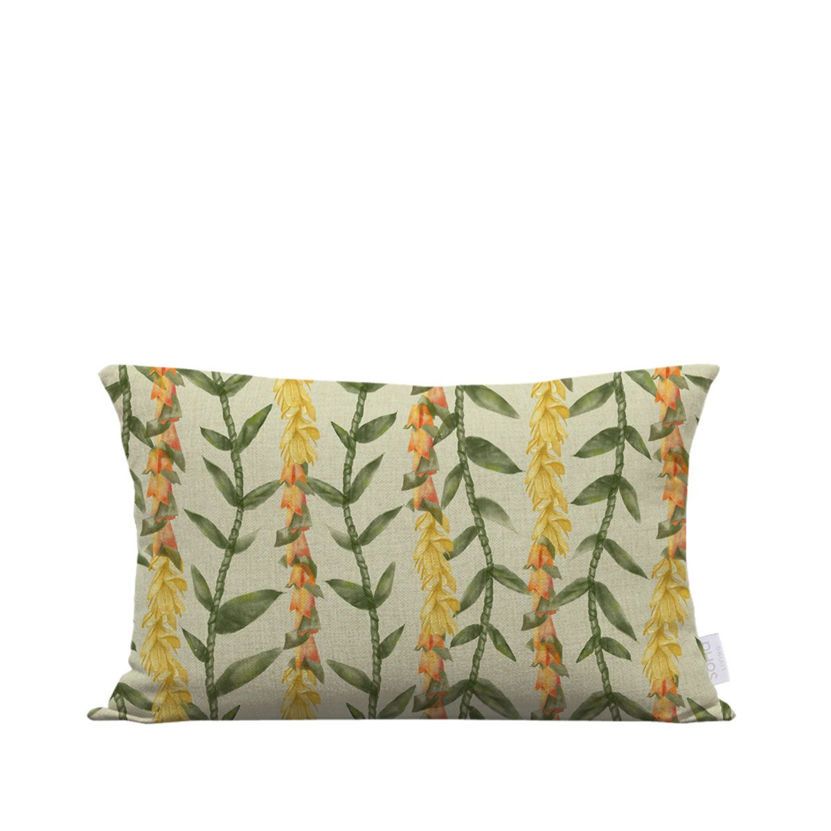 12x20in Mixed Lei and Ti Leaf Lei Pillow Cover