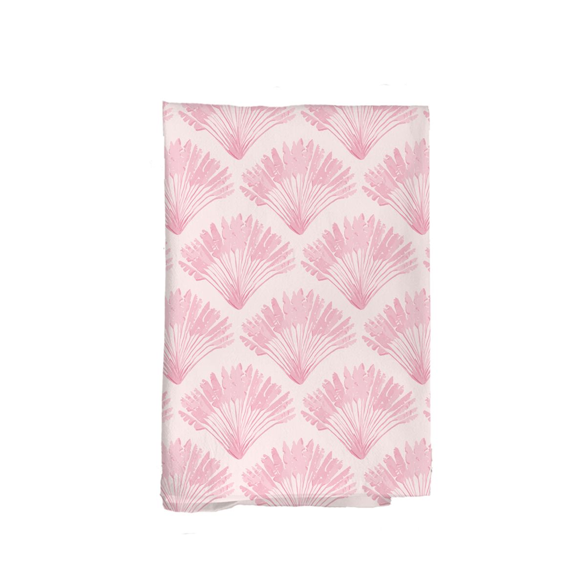Pink Fan Palms Flour Kitchen Towel