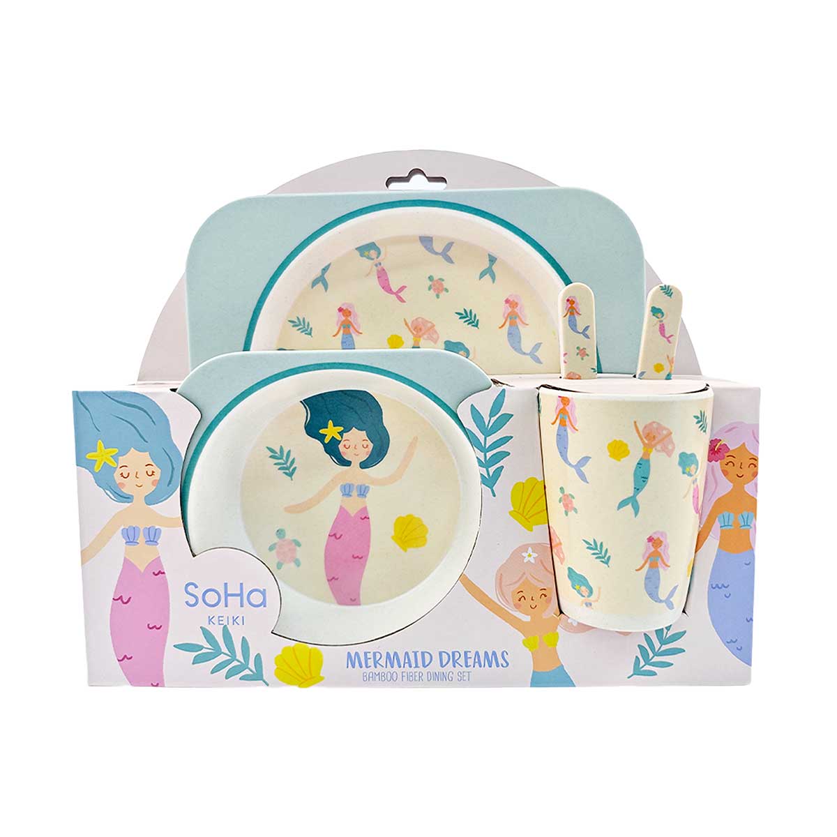 Mermaid Dreams Bamboo Fiber Dining Set