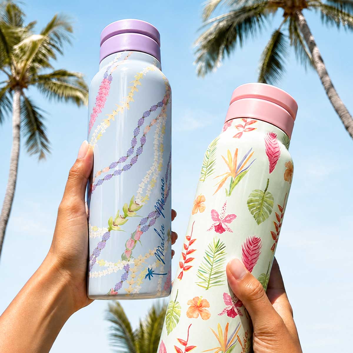 32oz Nohea Flora Stainless Steel Water Bottle – SoHa Living