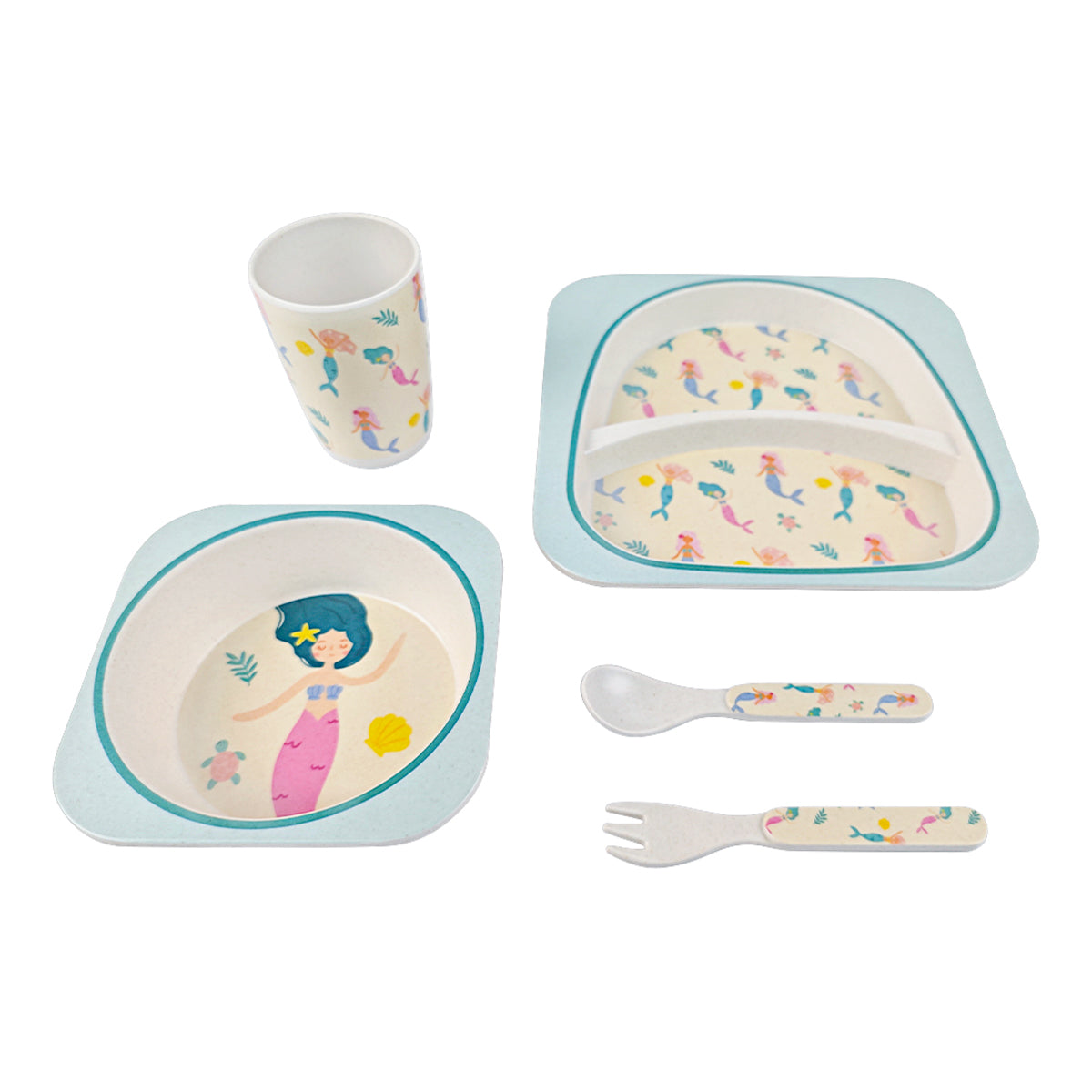 Mermaid Dreams Bamboo Fiber Dining Set