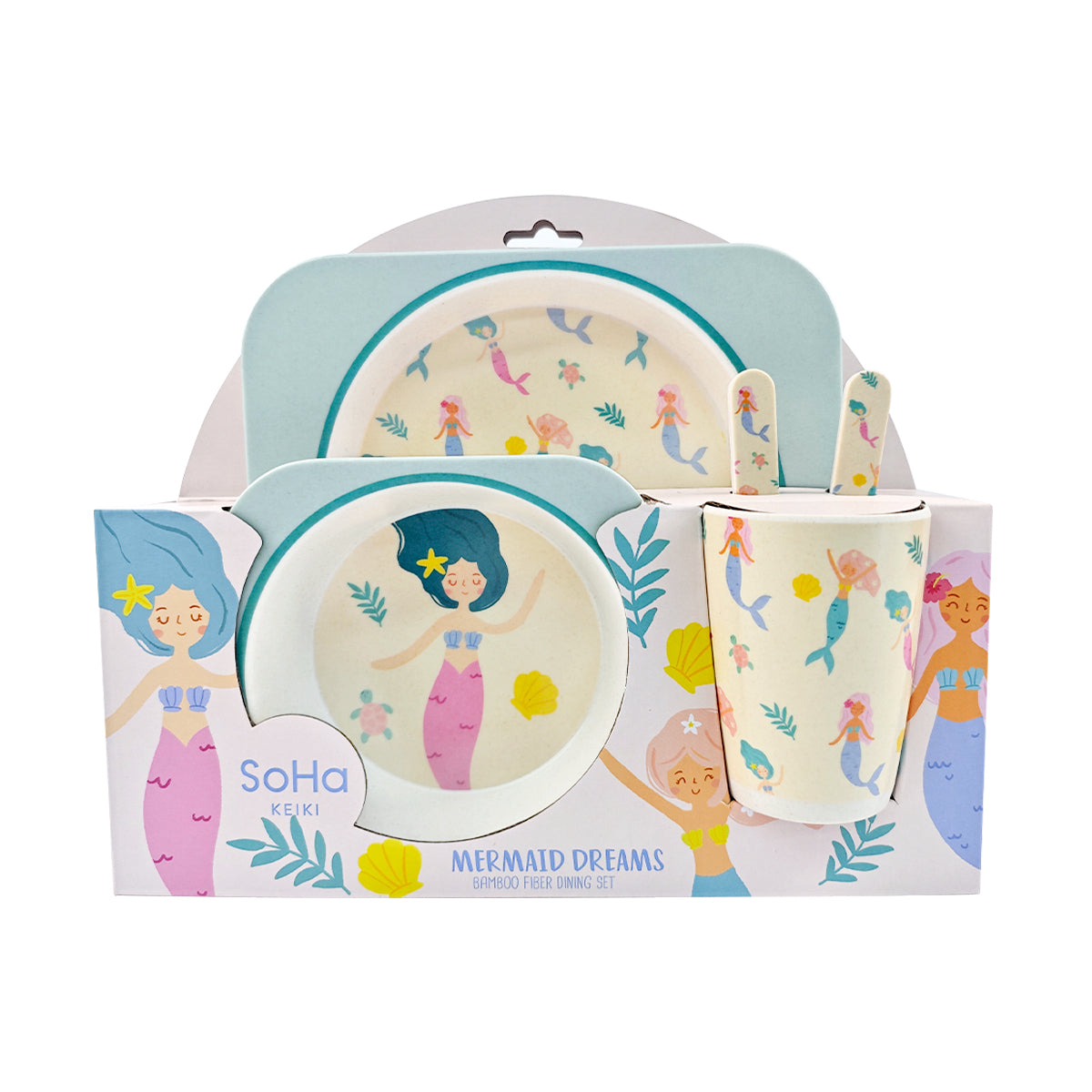 Mermaid Dreams Bamboo Fiber Dining Set