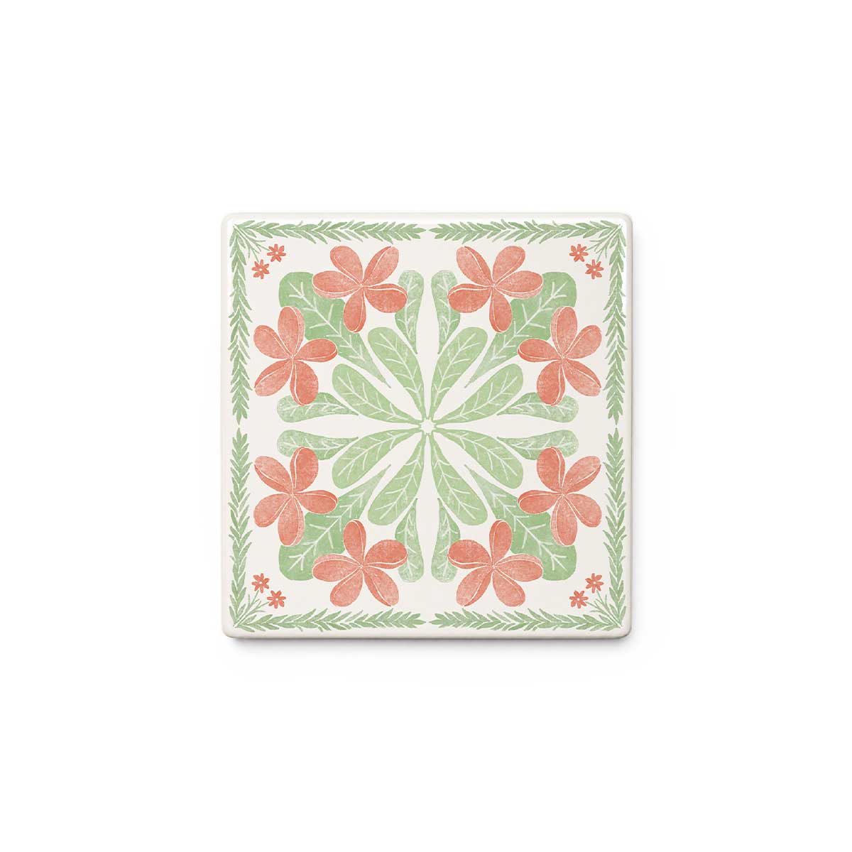 4x4in Petal Shower Ceramic Coaster