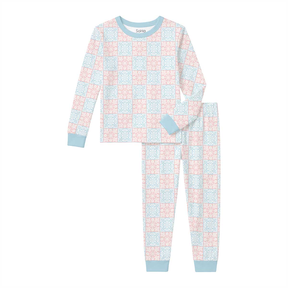 Snuggle Squares Pajamas Long