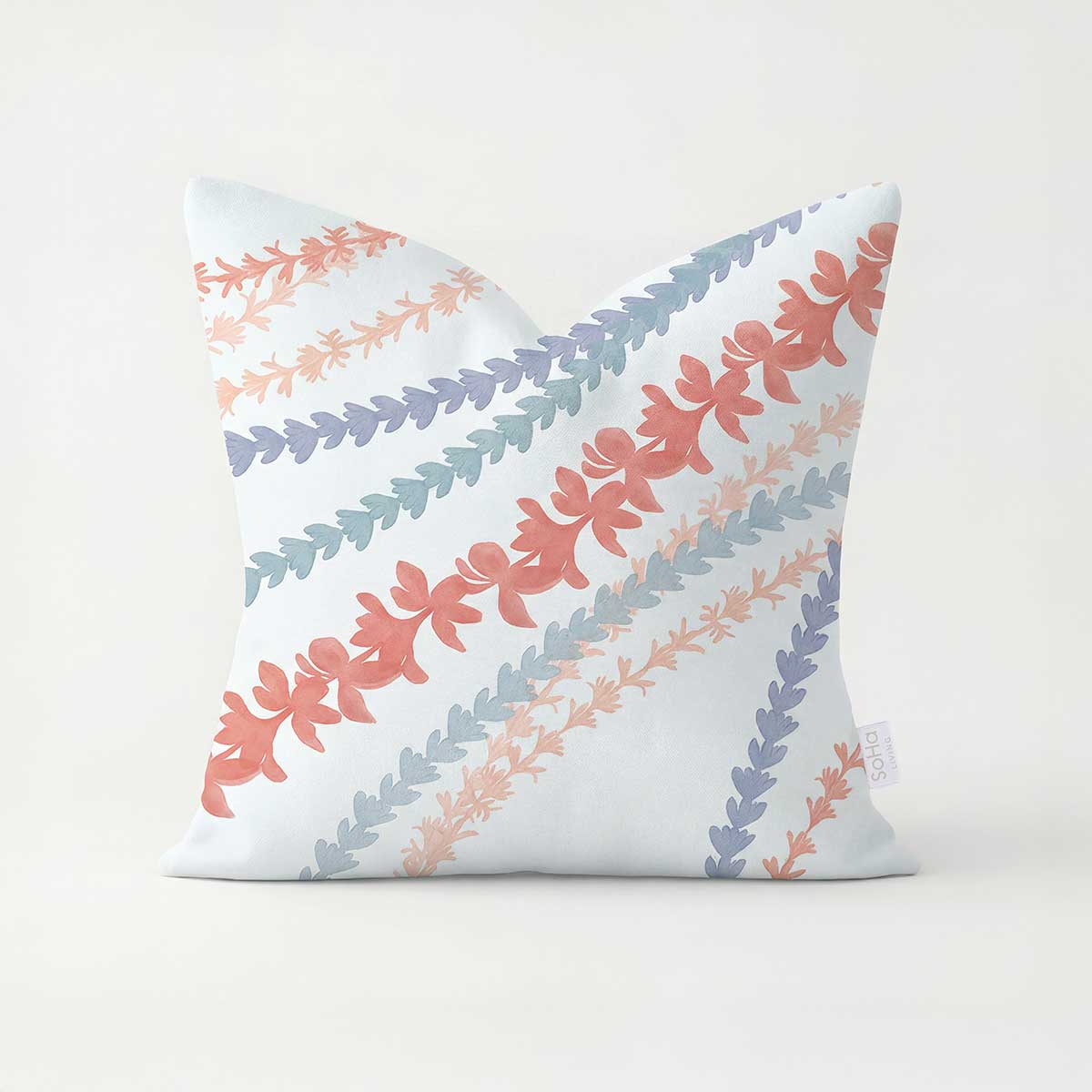20x20in Petal Parade Light Blue Pillow Cover