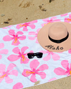 Pink Hibiscus Beach Towel