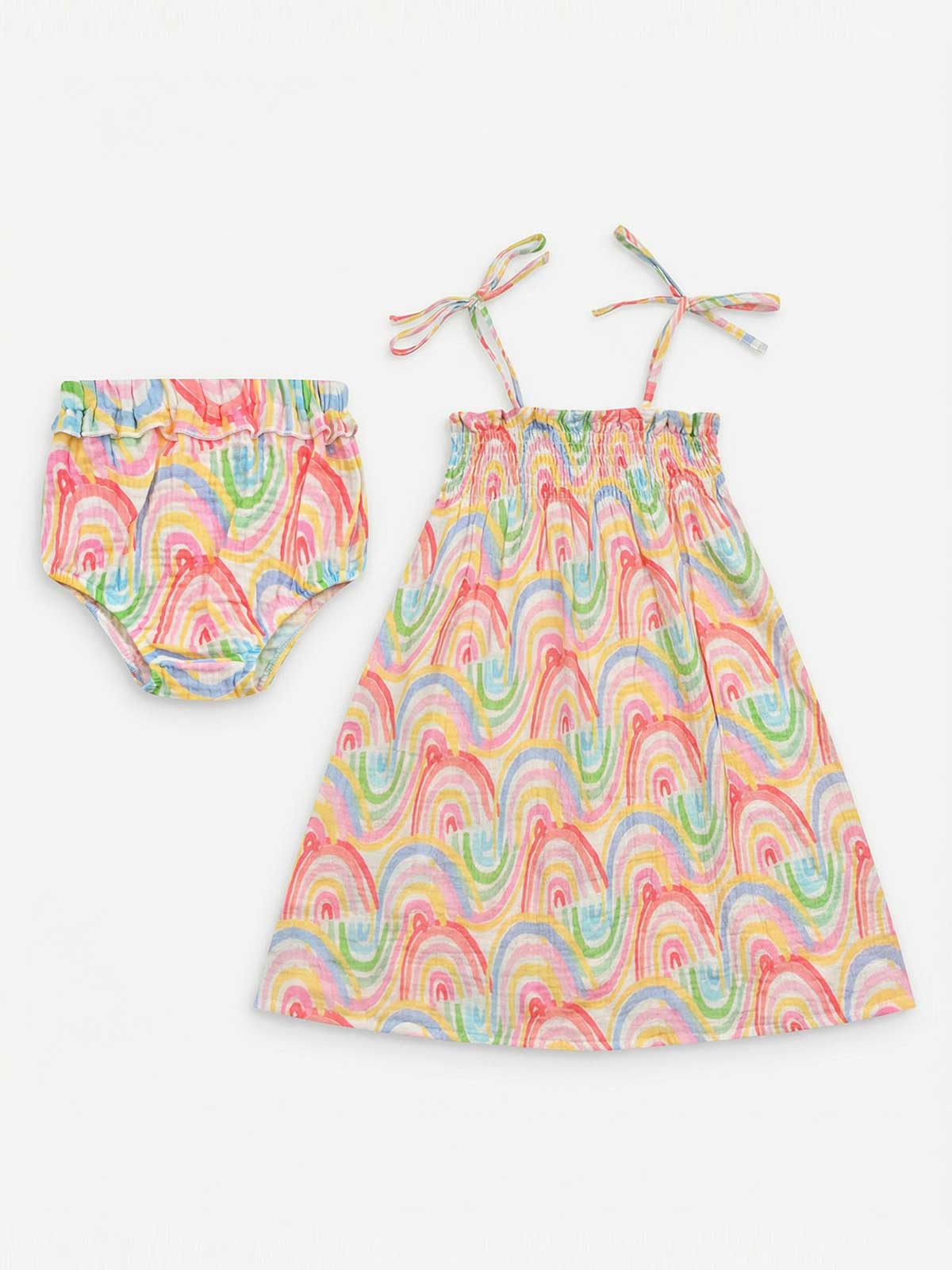 Rainbow Skies Tied Shoulder Dress