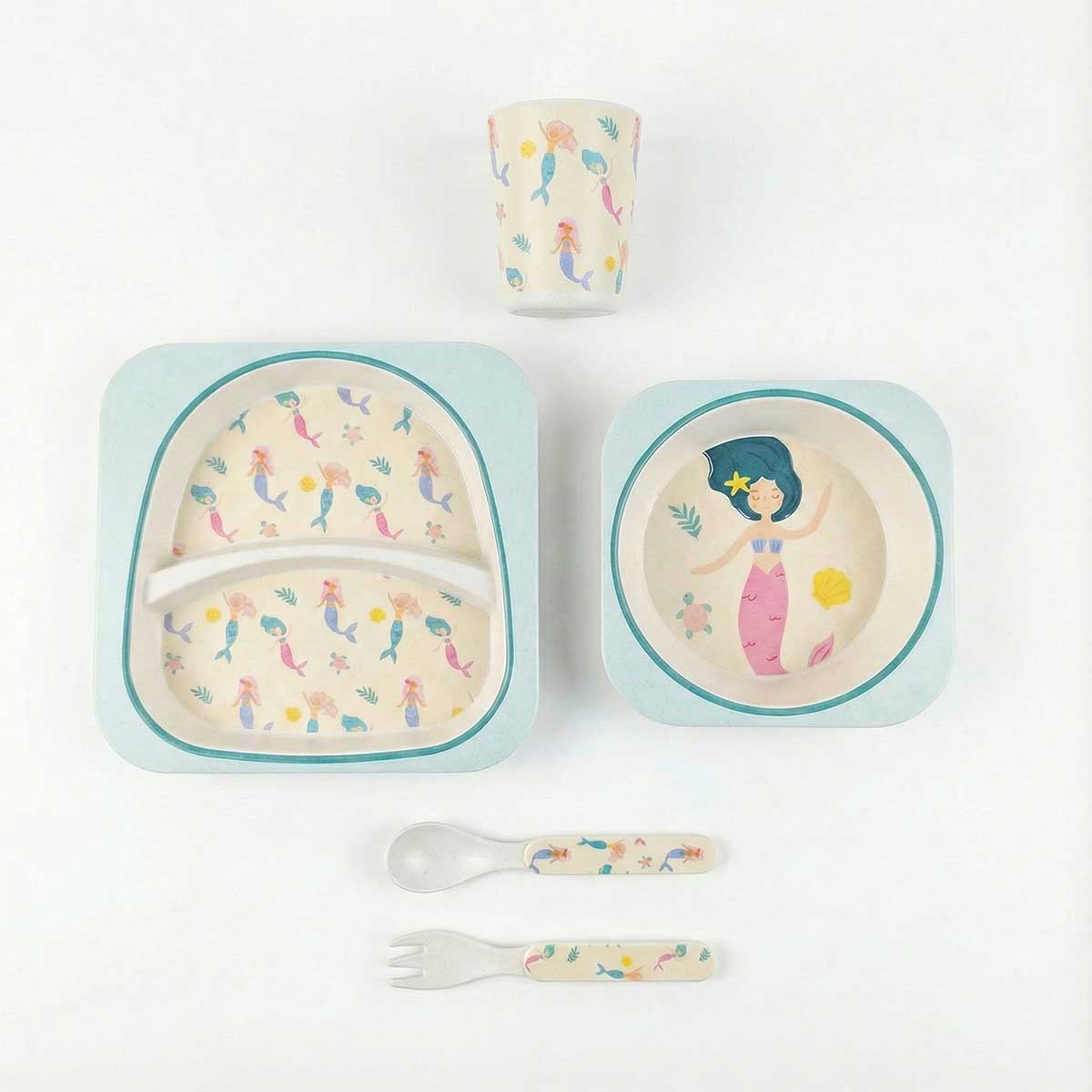 Mermaid Dreams Bamboo Fiber Dining Set