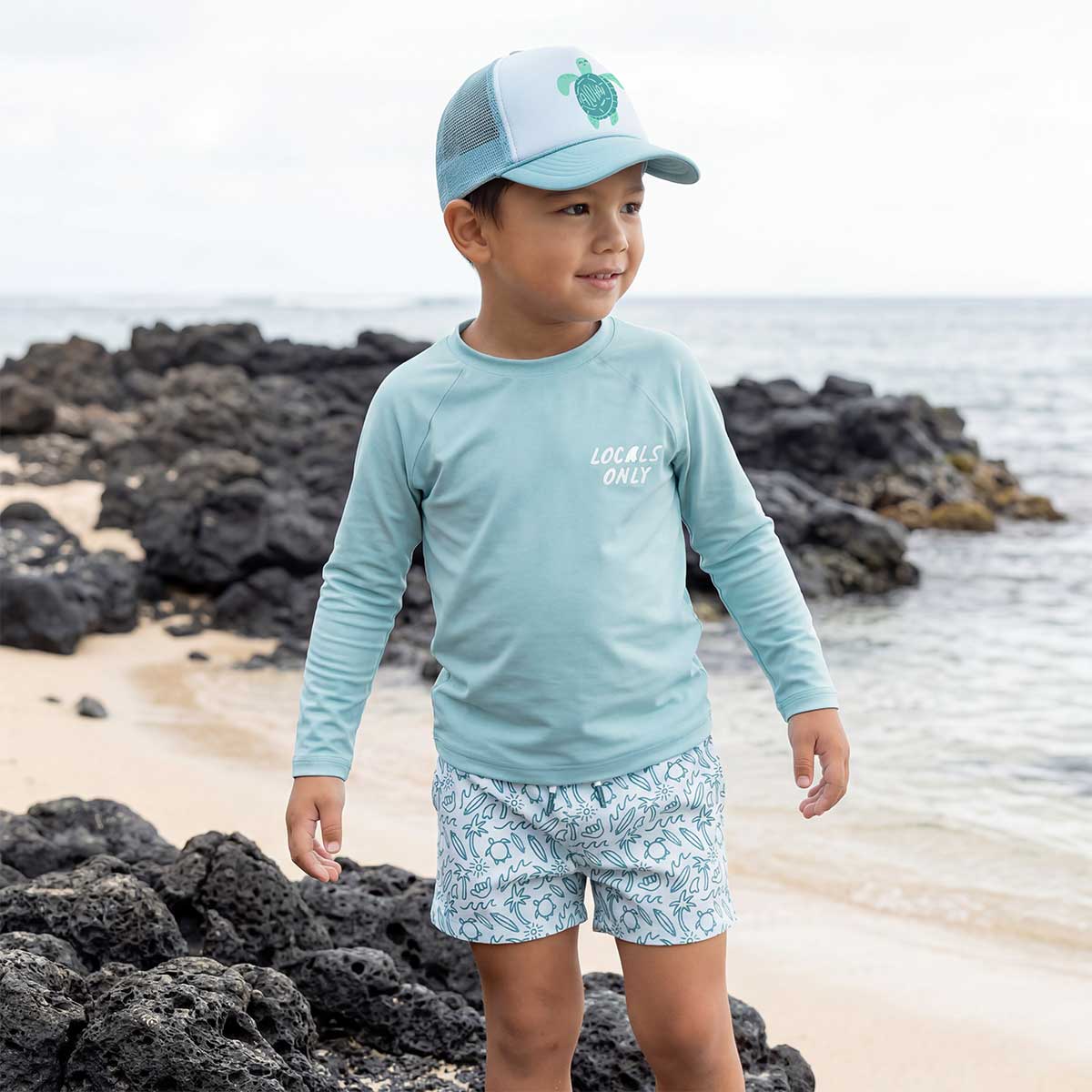 Ice Blue Locals Only Long Sleeve Rashguard – SoHa Living