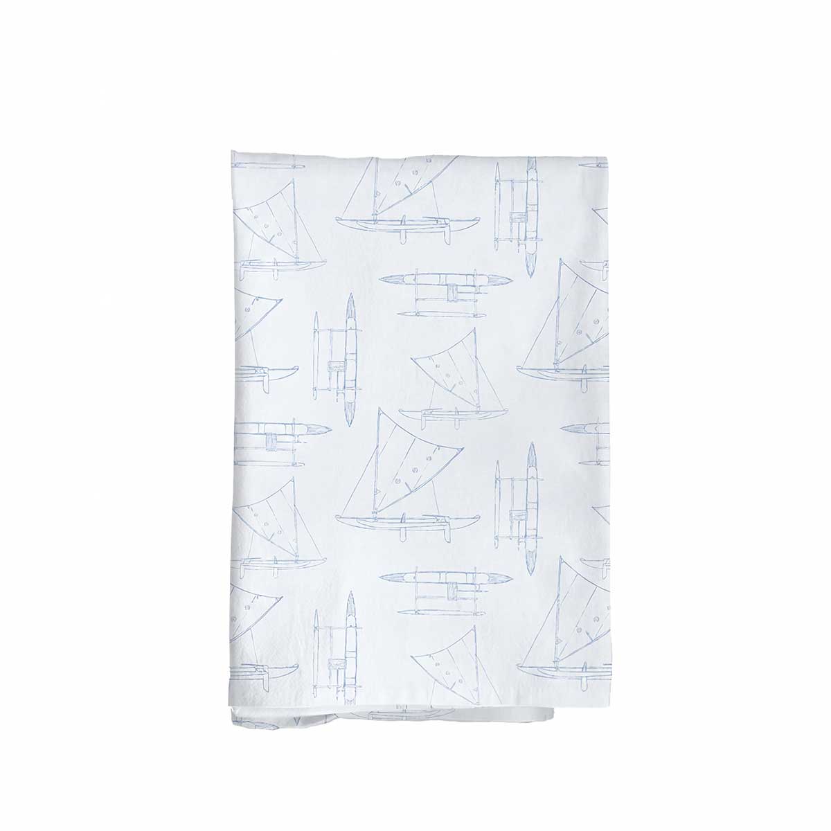 Wa'a Blueprint Flour Sack Kitchen Towel