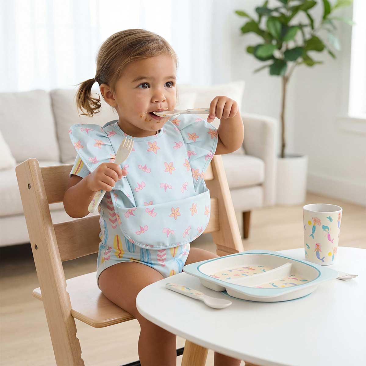 Mermaid Dreams Bamboo Fiber Dining Set