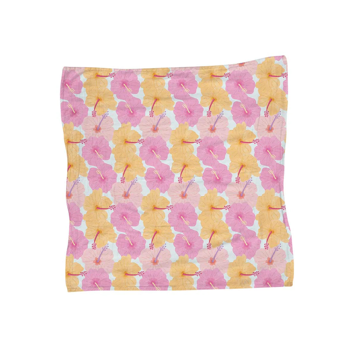 47in Hibiscus Isle Muslin Blanket