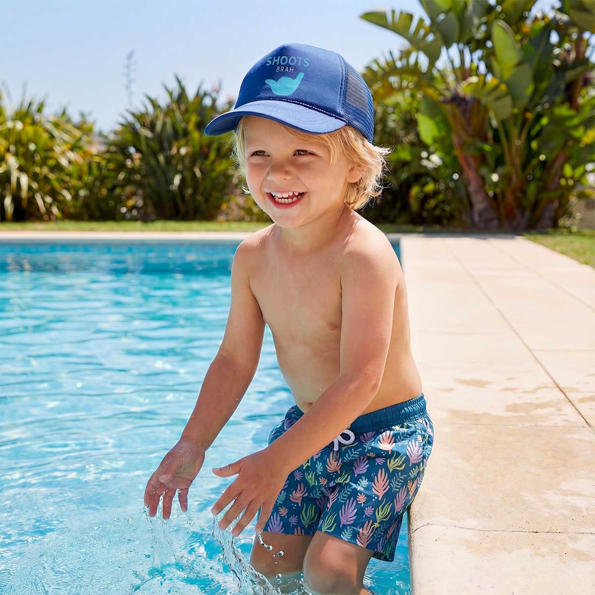 Shoots Brah Royal Blue Keiki Trucker Hat