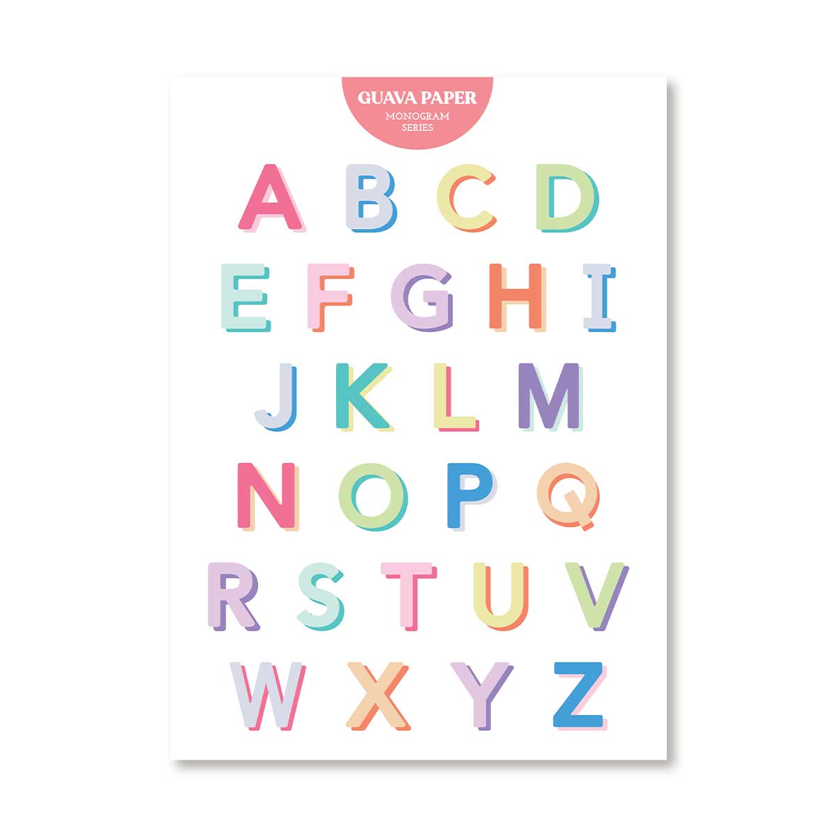 8x11in Monogram Series Sticker Sheet, A-Z – SoHa Living