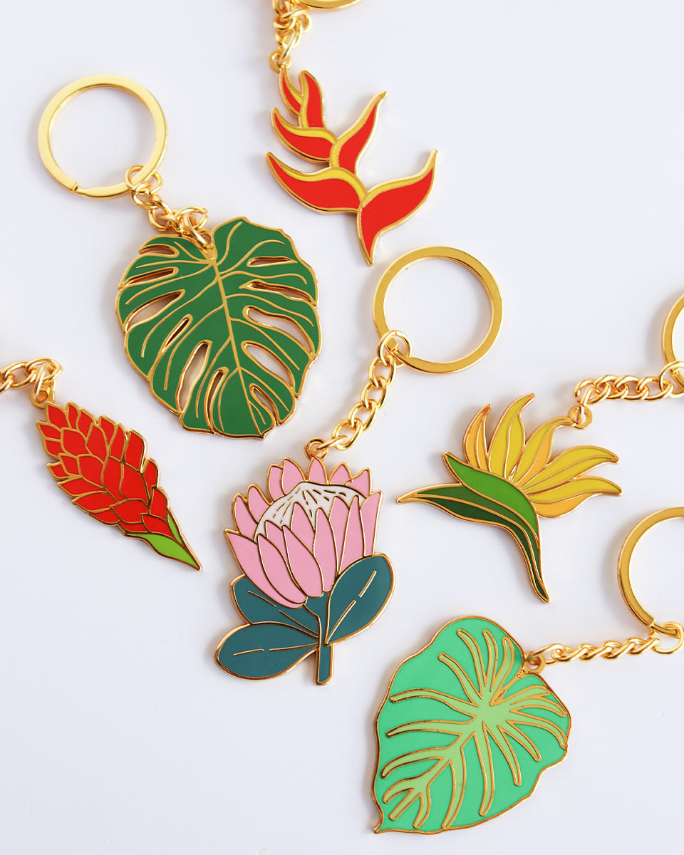 Birds of Paradise Enamel Keychain – SoHa Living