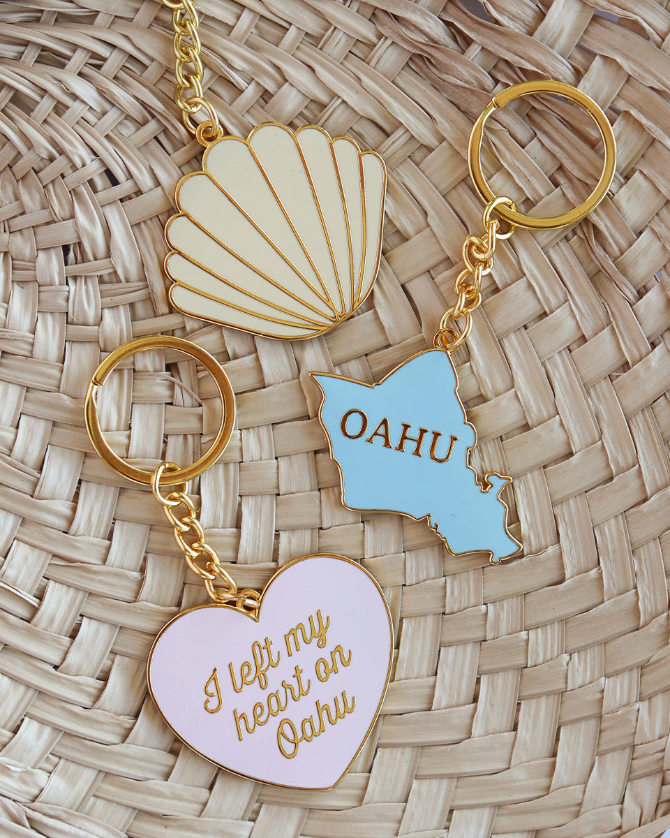 Oahu Island Enamel Keychain – SoHa Living