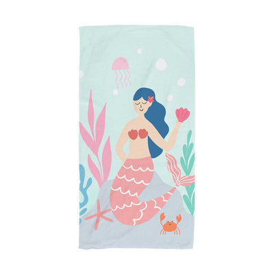 Mermaid Scene Beach Towel