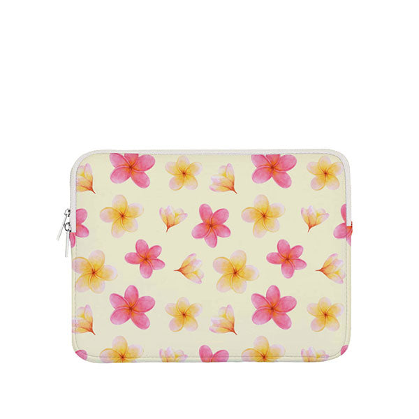 *14in Plumerias on Yellow Laptop Case SoHa Living