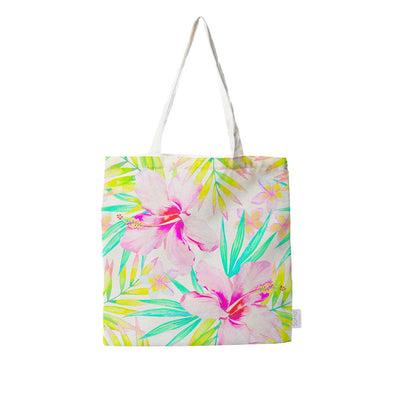 Aesthetic Hibiscus Flower Tote Bag 