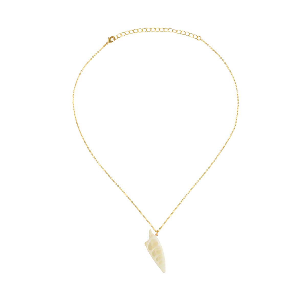 16in Cut Shell Horizontal Necklace, Gold – SoHa Living