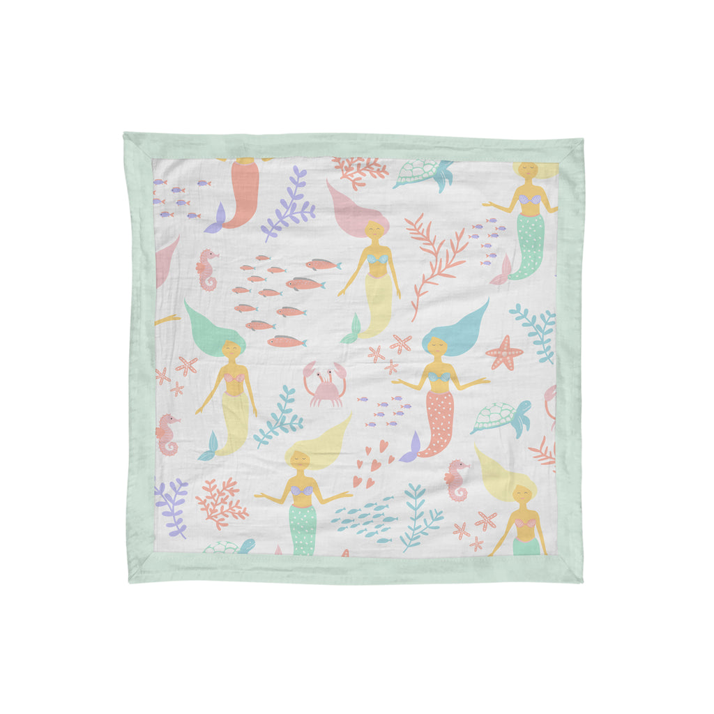 Mermaids Muslin Security Blanket