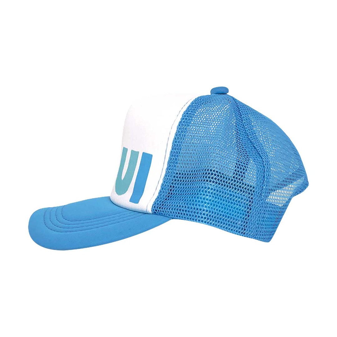★Wai Kei★ Pochaco Sticker Graphic Trucker Cap Sky Blue YKB ☆Wai Kei☆ Pochaco Sticker Graphic Trucker Cap Sky Blue YKB